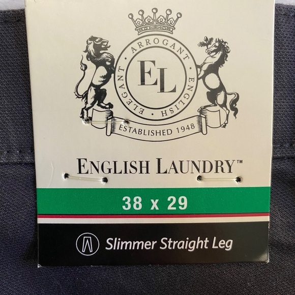 English Laundry 38x29 Men's Oaklum Pants, Stretch, Slimmer Straight Leg Gray NWT - Picture 4 of 15